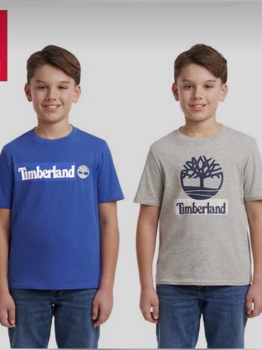 TIMBERLAND Kids Graphic Tees 2 Pack Blue Grey Size M 10 12 NWT